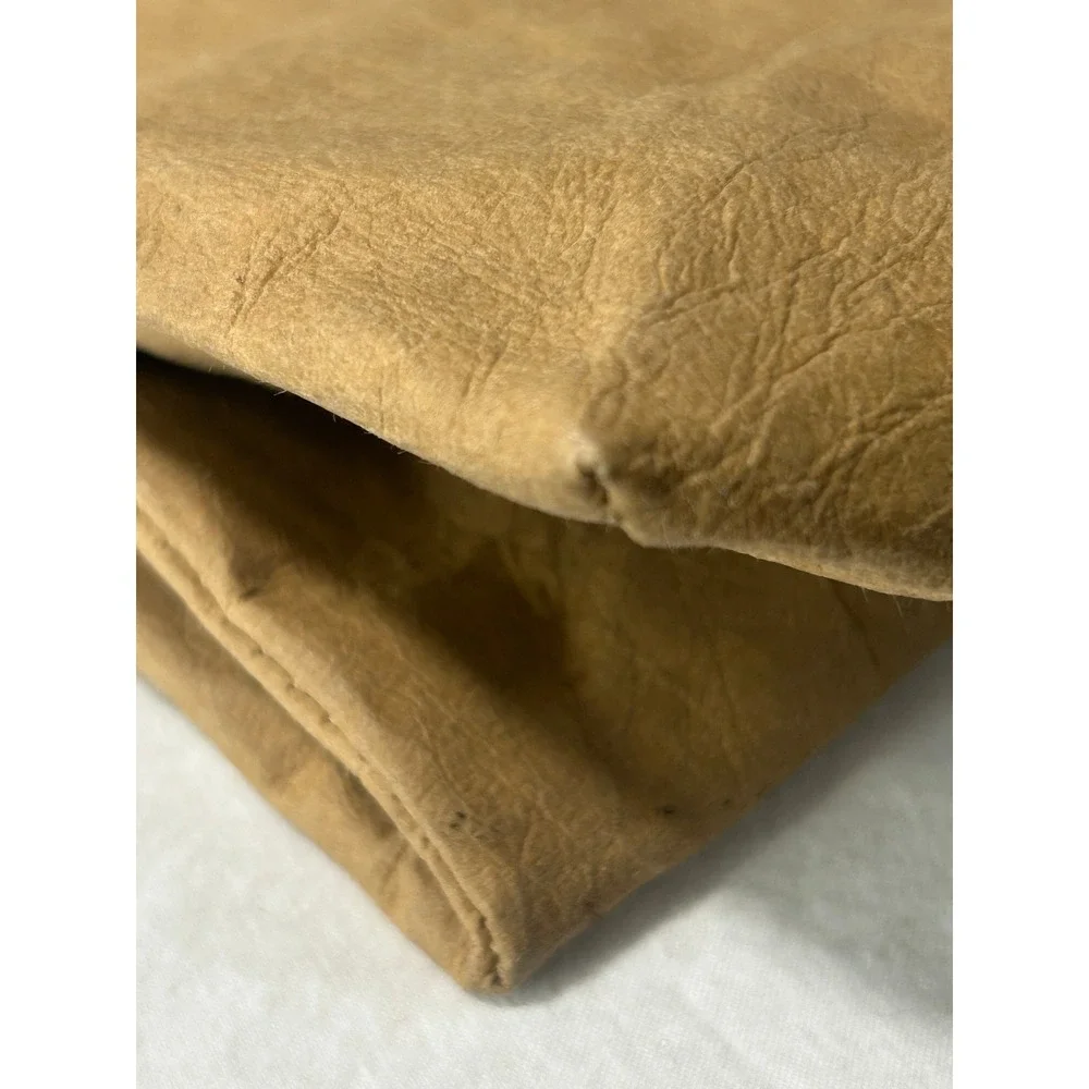Trader Joe's Washable Paper Lunch Bag Tan Brown Reusable Eco-Friendly Tote#973